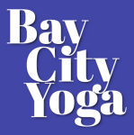 Bay City Yoga Logo.Stacked with Blue Box.shadow